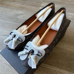 Coach Black and Gray Signature Loafers